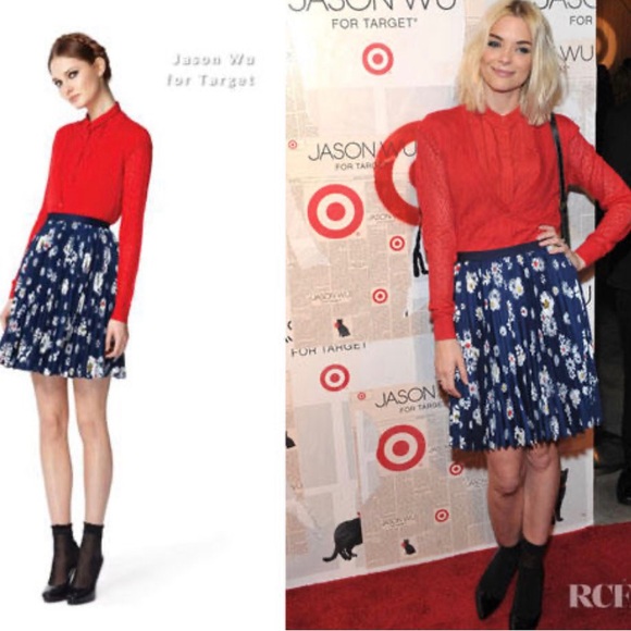 Jason wu for target daisy navy pleated skirt - Picture 5 of 5